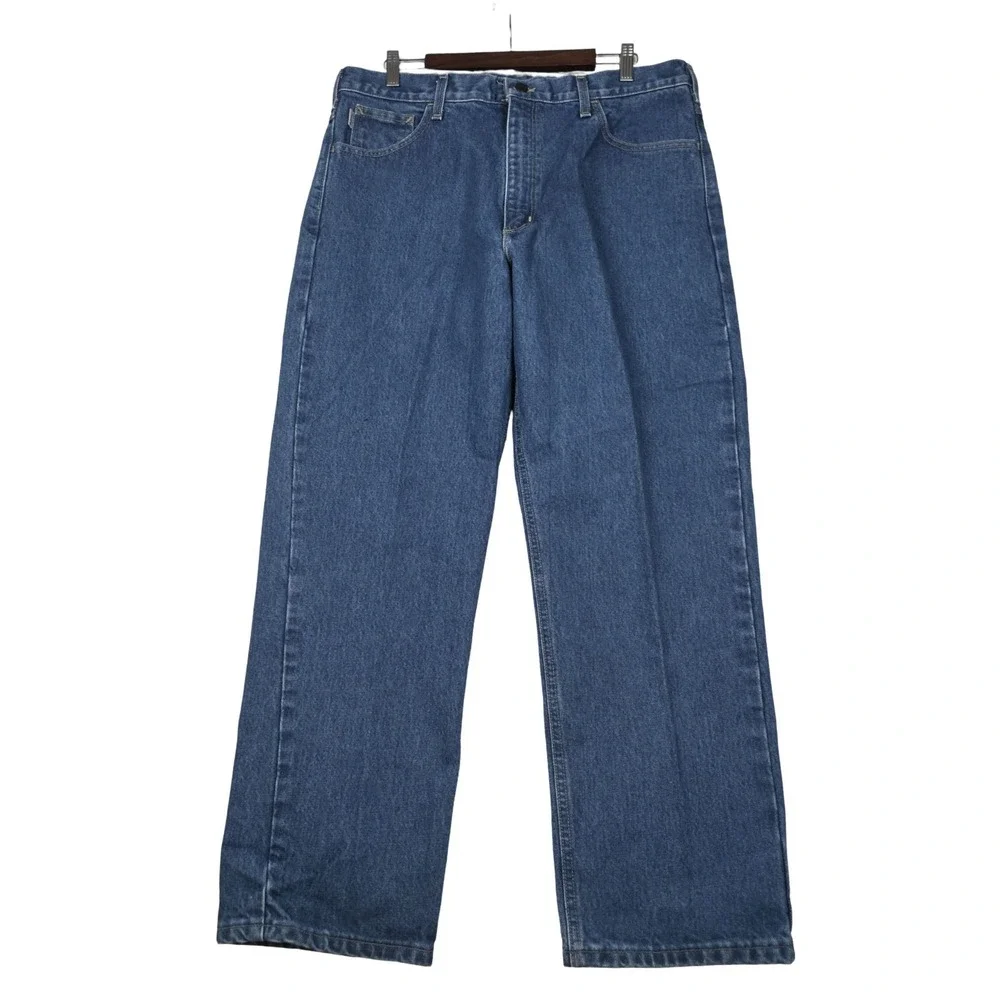 Carhartt FR Jeans Mens 38x30 Blue Denim Flame Resistant FRB160 DNM Work Pants PP